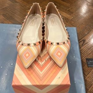 Valentino Rockstud ballerina flats
